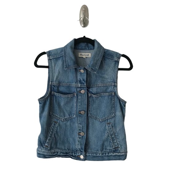 Madewell Denim Jean Jacket Sleeveless Size Small